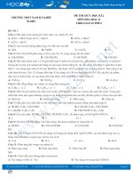 Bộ 5 đề thi giữa HK2 môn Hóa học 11 năm 2021 có đáp án Trường THPT Nam Kỹ Khởi Nghĩa