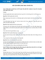 Bài tập môn Logic học có đáp án