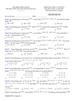 4 Đề kiểm tra 1 tiết môn Toán lớp 12 chuyên năm 2018 THPT chuyên Huỳnh Mẫn Đạt có đáp án chi tiết - Lần 4(1) | Toán học, Lớp 12 - Ôn Luyện