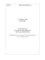 AN TOÀN BỨC XẠ -VẬN CHUYỂN CHẤT PHÓNG XẠ -PHẦN 1: QUY ĐỊNH CHUNG