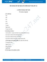 Đề cương ôn thi học kì 2 môn Ngữ văn lớp 10 năm 2017