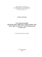 Luật doanh nghiệp   một bước phát triển quan trọng trong việc thực hiện nguyên tắc tự do kinh doanh ở việt nam 