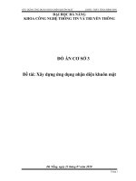 ĐẠI HỌC ĐÀ NẴNGKHOA CÔNG NGHỆ THÔNG TIN VÀ TRUYỀN THÔNGĐỒ ÁN CƠ SỞ 3Đề tài: Xây dựng ứng dụng nhận diện khuôn mặt