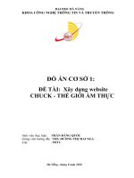 ĐỒ ÁN CƠ SỞ 1: ĐỀ TÀI: Xây dựng website CHUCK - THẾ GIỚI ẨM THỰC