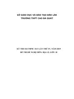 Đề thi Olympic 10 - 3 môn Địa lớp 10 năm 2019 THPT Cao Bá Quát có đáp án | Lớp 10, Địa lý - Ôn Luyện