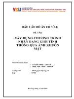 BÁO CÁO ĐỒ ÁN CƠ SỞ 4:ĐỀ TÀI:XÂY DỰNG CHƯƠNG TRÌNHNHẬN DẠNG GIỚI TÍNHTHÔNG QUA ẢNH KHUÔNMẶT
