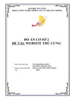ĐẠI HỌC ĐÀ NẴNG KHOA CÔNG NGHỆ THÔNG TIN VÀ TRUYỀN THÔNG ĐỒ ÁN CƠ SỞ ĐỀ TÀI: WEBSITE THÚ CƯNG