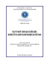 Tha tù trước thời hạn có điều kiện nghiên cứu so sánh và kinh nghiệm cho việt nam 