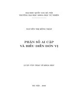 Tài liệu luận văn Phân số Ai Cập và biểu diễn đơn vị