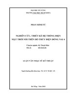 Nghiên cứu thiết kế hệ thống điện mặt trời nổi trên hồ thủy điện đồng nai 4