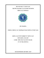 Phòng chống các tội phạm tham nhũng ở việt nam 