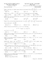 160 Câu trắc nghiệm Mũ - Logarit có đáp án