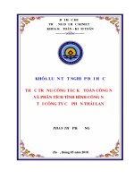 THỰC TRẠNG CÔNG tác kế TOÁN CÔNG nợ và PHÂN TÍCH TÌNH HÌNH CÔNG nợ tại CÔNG TY cổ PHẦN THÁI LAN 