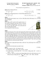 Đề thi học kì 2 môn Toán lớp 8 năm 2019-2020 có đáp án - Trường THCS Lý Phong