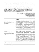 Nghiên cứu ảnh hưởng của độ dài thành cửa khuôn đến độ nhám bề mặt sản phẩm và áp lực ép khi ép chảy thanh hợp kim nhôm