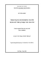 Nhận dạng hành động người bằng kỹ thuật học sâu 3d cnn