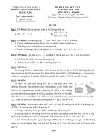 Đề thi học kì 2 môn Toán lớp 9 năm 2019-2020 có đáp án - Trường THCS Nguyễn Du