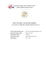 BÁO CÁO THỰC TẬP DOANH NGHIỆP 2  TẠI: CÔNG TY TNHH: BILL TRADING SERVICE LTD., CO