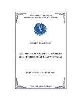 Xác minh tài sản để thi hành án dân sự theo pháp luật việt nam 