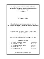 Văn hóa ẩm thực islam (halal) trong hoạt động du lịch tại thành phố hồ chí minh     