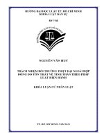 Trách nhiệm bồi thường thiệt hại ngoài hợp đồng do tổn thất về tinh thần theo pháp luật hiện hành 