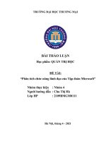 Thảo luận Quản trị học  Phân tích chức năng lãnh đạo của Tập đoàn Microsoft