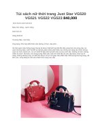 Túi xách nữ thời trang just star VG520 VG521 VG522 VG523  840 000