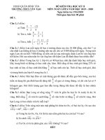 Đề thi học kì 2 môn Toán lớp 6 năm 2019-2020 có đáp án - Trường THCS Tân Tạo