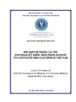 Hỗn hợp lỗi trong các tội xâm phạm sức khỏe, nhân phẩm, danh dự của con người theo luật hình sự việt nam 