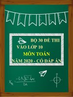 Bộ 30 đề thi vào lớp 10 môn Toán năm 2020 có đáp án
