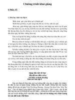 Chuong trinh khai giang nam hoc 20102011