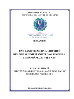 Bảo lãnh trong bán, cho thuê mua nhà ở hình thành trong tương lai theo pháp luật việt nam 