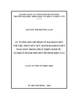 Tư tưởng hồ chí minh về đại đoàn kết với việc phát huy sức mạnh đại đoàn kết toàn dân trong phát triển kinh tế   xã hội ở thành phố hồ chí minh hiện nay     
