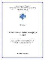 Đấu tranh phòng chống tội phạm có tổ chức 