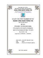 LUẬN VĂN TỐT NGHIỆP KỸ SƯ NGÀNH CÔNG NGHỆ THÔNG TIN ĐỀ TÀI :TÌM HIỂU YII FRAMEWORK:ỨNG DỤNG XÂY DỰNG WEBSITE BÁN VÉ XE KHÁCH TRỰC TUYẾN