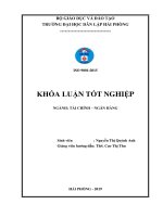 Khóa luận tốt nghiệp Tài chính – Ngân hàng: Một số biện pháp cải thiện tình hình tài chính tại công ty TNHH thương mại vận tải biển Thành Đạt
