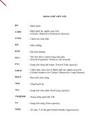 KHÓA LUẬN tốt NGHIỆP điều DƯỠNG (HOÀN CHỈNH) đặc điểm lâm sàng bệnh nhân mắc bệnh COPD và nhận thức của điều dưỡng viên trong chăm sóc toàn diện bệnh nhân 