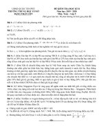 Đề thi học kì 2 môn Toán lớp 9 năm 2019-2020 có đáp án - Trường THCS Đặng Trần Côn