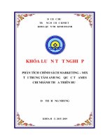 PHÂN TÍCH CHÍNH SÁCH MARKETING – MIX tại TRUNG tâm ANH NGỮ QUỐC tế AMES CHI NHÁNH THỪA THIÊN HUẾ 