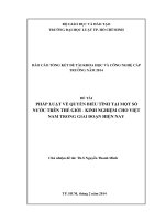Pháp luật về quyền biểu tình tại một số nước trên thế giới   kinh nghiệm cho việt nam trong giai đoạn hiện nay 