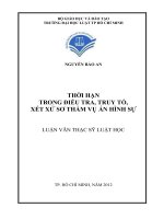 Thời hạn trong điều tra, truy tố, xét xử sơ thẩm vụ án hình sự 