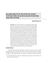 Ứng dụng quản trị tri thức số vào các cơ quan và tổ chức thông tin tại Việt Nam: Một số khó khăn, thách thức và cơ hội