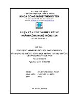 LUẬN VĂN TỐT NGHIỆP KỸ SƯ NGÀNH CNTT ĐỀ TÀI :ỨNG DỤNG KHAI PHÁ DỮ LIỆU (DATA MINING).XÂY DỰNG HỆ THỐNG TỔNG HỢP THÔNG TIN TTCK VIỆT NAM