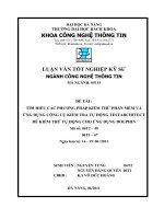 LUẬN VĂN TỐT NGHIỆP KỸ SƯ :TÌM HIỂU CÁC PHƯƠNG PHÁP KIỂM THỬ PHẦN MỀM VÀ ỨNG DỤNG CÔNG CỤ KIỂM TRA TỰ ĐỘNG TESTARCHITECT ĐỂ KIỂM THỬ TỰ ĐỘNG CHO ỨNG DỤNG DOLPHIN