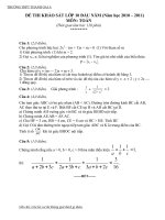 De thi KSCL Dau nam Lop 10