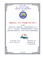 NÂNG CAO sự hài LÒNG của KHÁCH HÀNG đối với CHẤT LƯỢNG DỊCH vụ INTERNET BANKING tại NGÂN HÀNG TMCP CÔNG THƯƠNG VIỆT NAM – CHI NHÁNH HUẾ 