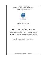 Chế tài bồi thường thiệt hại theo công ước viên về hợp đồng mua bán hàng hoá quốc tế (cisg) 