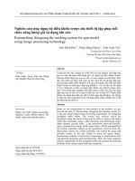 Nghiên cứu ứng dụng bộ điều khiển trượt cho thiết bị tập phục hồi chức năng khớp gối sử dụng khí nén