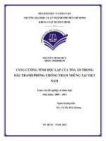 Tăng cường tính độc lập của tòa án trong đấu tranh phòng chống tham nhũng tại việt nam 