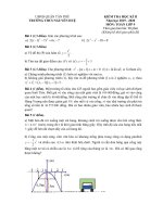 Đề thi học kì 2 môn Toán lớp 9 năm 2019-2020 có đáp án - Trường THCS Nguyễn Huệ